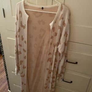 Cheetah Print Duster Cardigan
